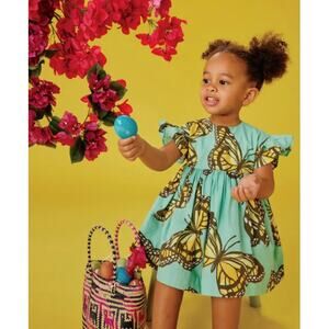 Tea Collection Monarch Butterly Dress Bloomers NWT 9-12 Months